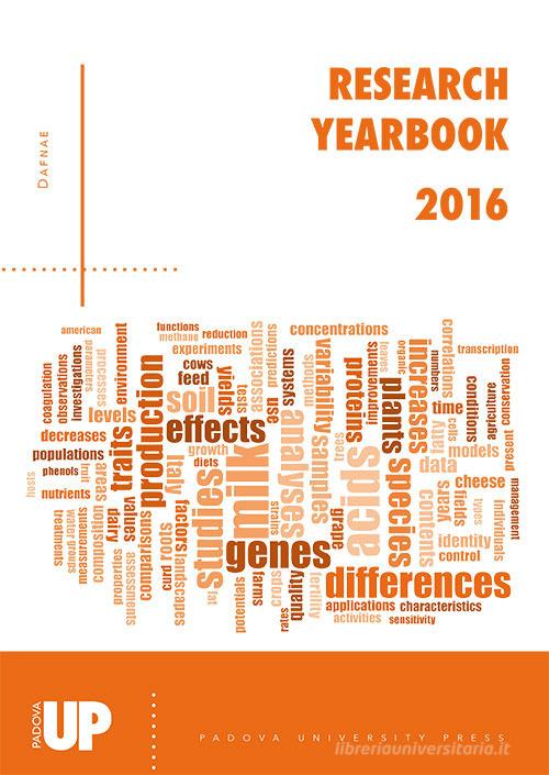 Research yearbook 2016 edito da Padova University Press