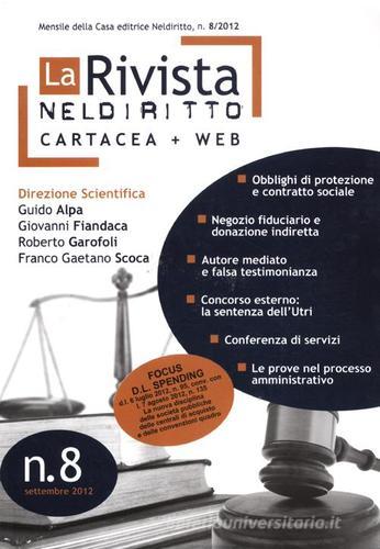 La rivista di Neldiritto (2012) vol.8 edito da Neldiritto.it