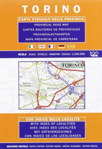 Torino. Carta stradale della provincia 1:150.000 edito da LAC