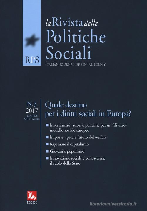 La rivista delle politiche sociali (2017) vol.3 edito da Futura