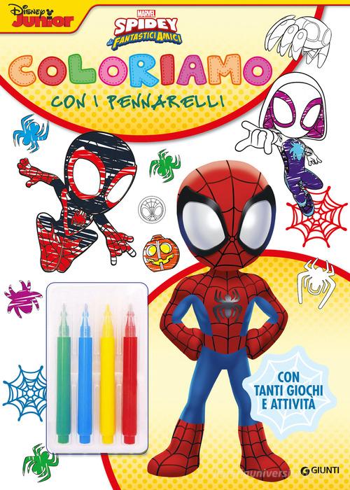 Spidey. Coloriamo con i pennarelli. Super album. Ediz. a colori. Con 4 pennarelli edito da Marvel Libri