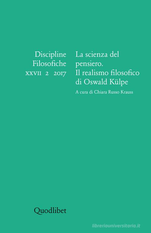 Discipline filosofiche (2017). Ediz. multilingue vol.2 edito da Quodlibet
