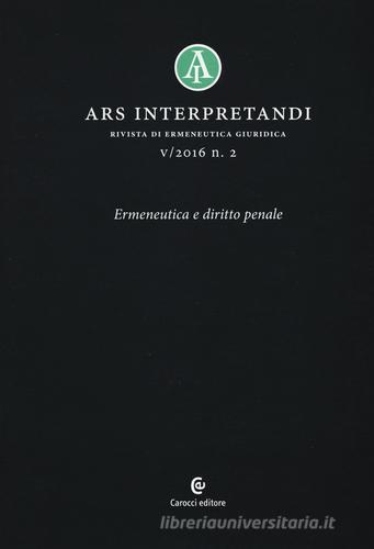 Ars interpretandi (2016) vol.2 edito da Carocci