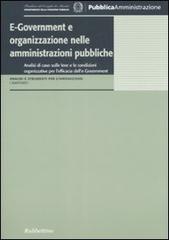 E-government e organizzazione nelle amministrazioni pubbliche edito da Rubbettino