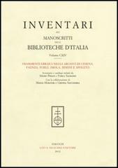 Inventari dei manoscritti delle biblioteche d'Italia vol.114 edito da Olschki