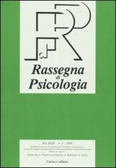 Rassegna di psicologia (2007) vol.1 edito da Carocci