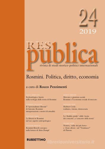 Res publica (2019) vol.24 edito da Rubbettino