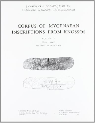 Corpus of mycenaean inscriptions from Knossos vol.4 di John Chadwick, Louis Godart, John T. Killen edito da Ist. Editoriali e Poligrafici