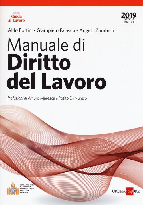 Manuale di diritto del lavoro di Aldo Bottini, Giampiero Falasca, Angelo Zambelli edito da Il Sole 24 Ore