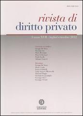 Rivista di diritto privato (2012) vol.3 edito da Cacucci