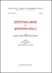 Epistolario di Quintino Sella. Indice generale dei nomi di persona e di luogo edito da Gangemi Editore