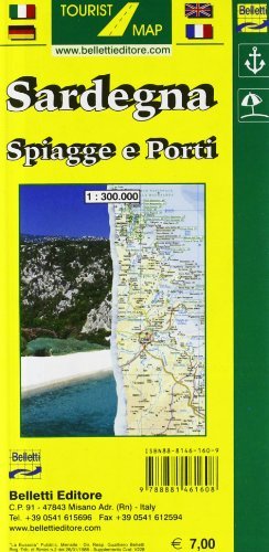Sardegna. Spiagge e porti 1:300.000 edito da Belletti