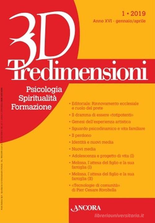 Tredimensioni. Psicologia, spiritualità, formazione (2019) vol.1 edito da Ancora