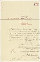 Semiologia dei testi letterari di D'Arco Silvio Avalle edito da UTET