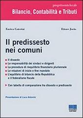 Il predissesto nei comuni di Enrico Caterini, Ettore Jorio edito da Maggioli Editore