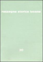 Rassegna storica lucana vol.20 edito da Osanna Edizioni