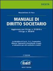 Manuale di diritto societario di Massimiliano Di Pace edito da Buffetti