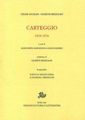 Carteggio (1919-1976). In appendice: scritti su Renato Serra di Angelini e Prezzolini di Cesare Angelini, Giuseppe Prezzolini edito da Storia e Letteratura