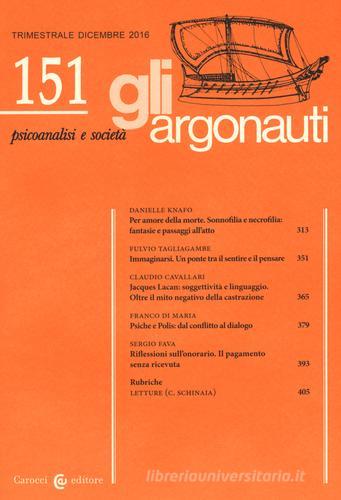 Gli argonauti (2016) vol.151 edito da Carocci