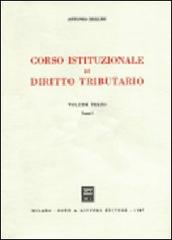 Corso istituzionale di diritto tributario vol.3.1 di Antonio Berliri edito da Giuffrè