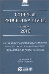 Codice di procedura civile 2010 edito da Alpha Test