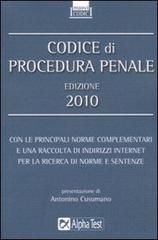 Codice di procedura penale 2010 edito da Alpha Test