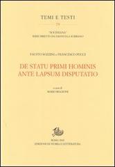 De statu primi hominis ante lapsum disputatio di Fausto Sozzini, Francesco Pucci edito da Storia e Letteratura