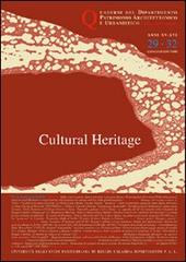 Quaderni PAU. Rivista semestrale del Dipartimento patrimonio architettonico e urbanistico dell'Università di Reggio Calabria vol. 29-32: cultural heritage edito da Gangemi Editore