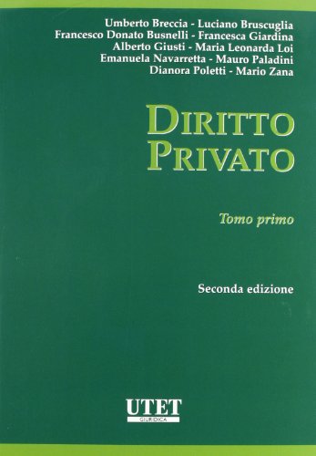 Diritto privato vol.1 di Umberto Breccia, Luciano Bruscuglia, Francesca Giardina edito da Utet Giuridica