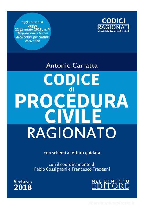 Codice di procedura civile ragionato di Antonio Carratta edito da Neldiritto Editore