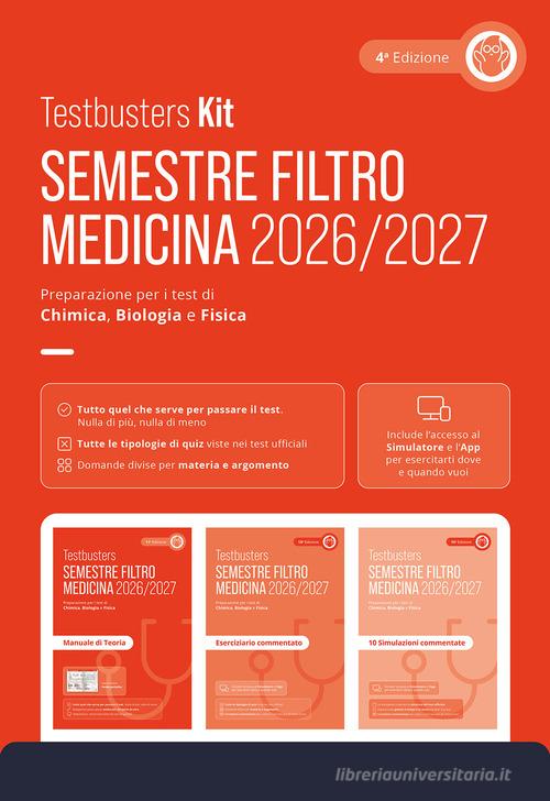 Testbusters. Kit semestre filtro 2026/2027. Con software di simulazione edito da Testbusters