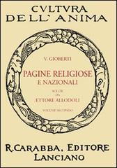 Pagine religiose e nazionali vol.2 di Vincenzo Gioberti edito da Carabba