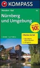 Carta escursionistica e stradale n. 163. Nürnberg & Umgebung SET. Adatto a GPS. Digital map. DVD-ROM edito da Kompass