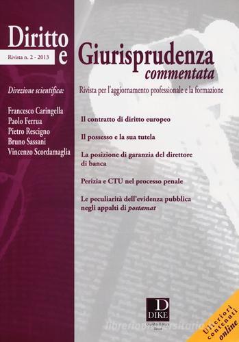 Diritto e giurisprudenza commentata (2013) vol.2 edito da Dike Giuridica