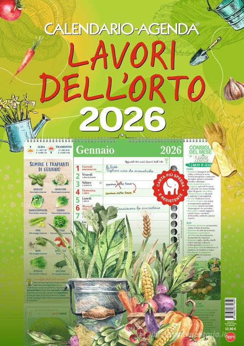 Lavori dell'orto. Calendario-agenda 2026 edito da Sprea Editori