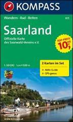 Carta escursionistica e stradale n. 825. Saarland set 2 carte. Adatto a GPS. Digital map. DVD-ROM edito da Kompass