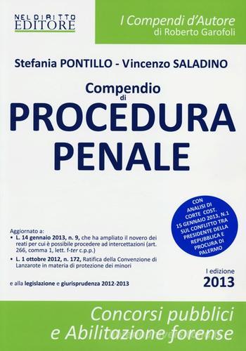 Compendio di procedura penale di Stefania Pontillo, Vincenzo Saladino edito da Neldiritto.it