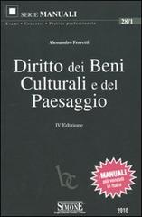 Diritto dei beni culturali e del paesaggio di Alessandro Ferretti edito da Edizioni Giuridiche Simone