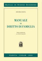 Manuale di diritto di famiglia di Michele Sesta edito da CEDAM