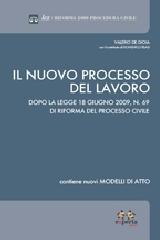Il nuovo processo del lavoro di Valerio De Gioia edito da Experta