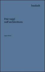 Due saggi sull'architettura edito da SAGEP