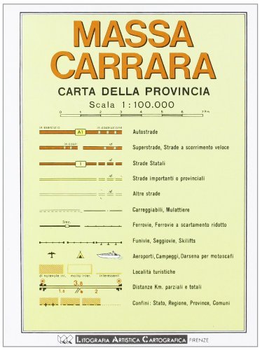 Massa Carrara. Carta stradale della provincia 1:100.000 edito da LAC