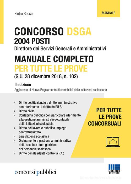 Concorso DSGA. Manuale Completo Per Tutte Le Prove Pietro Boccia ...