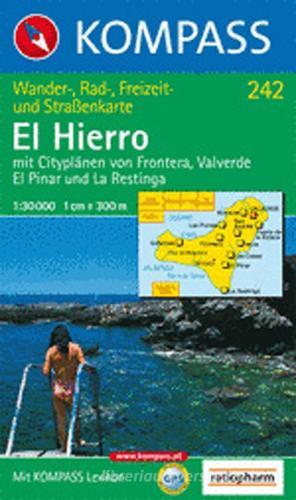 Carta escursionistica n. 242. Spagna. Isole Canarie. El Hierro 1:30.000. Adatto a GPS. Digital map. DVD-ROM edito da Kompass