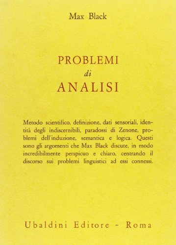 Problemi di analisi di Max Black edito da Astrolabio Ubaldini