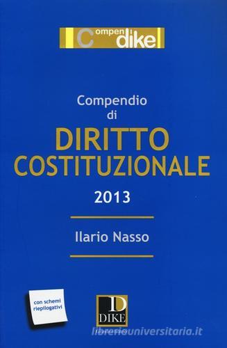 Compendio di diritto costituzionale di Ilario Nasso edito da Dike Giuridica Editrice