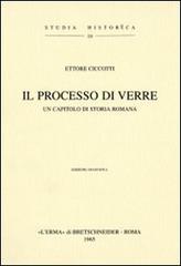 Il processo di Verre, un capitolo di storia romana (1895) di Ettore Ciccotti edito da L'Erma di Bretschneider