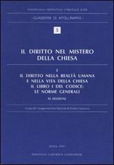 Il diritto nel mistero della Chiesa vol.1 edito da Lateran University Press