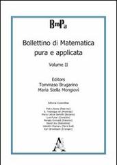 Bollettino di matematica pura e applicata di Tommaso Brugarino, M. Stella Mongiovì edito da Aracne