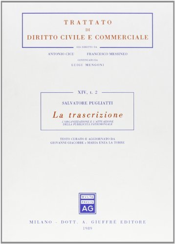 La trascrizione vol.2 di Salvatore Pugliatti edito da Giuffrè